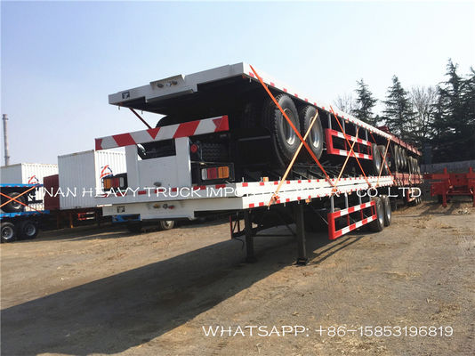 20 40 48 60Ft Flatbed Truck Trailers Extendable Container Chassis Semi Trailer 60 ton