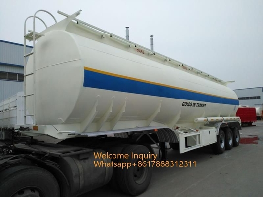 40000 - 60000 Liters Fuel Tank Semi Trailer 3 Axles For Transport Oil Diesel