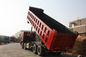 50T 12 Wheels Red Sinotruk Howo 8x4 Heavy Duty Dump Truck With 30M3 Capacity LHD
