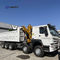 Howo 16 Wheeler Dump Truck With 10T Foldable Arm Crane With Lifting Axle
