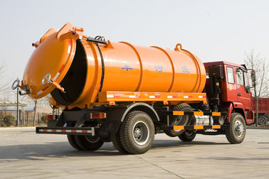 266 Hp Horsepower Sewage Suction Truck With U Sectional External Stiffening Rings