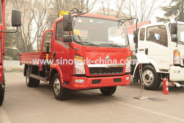 4*2 116hp Light Duty Commercial Trucks Mounted 3 Tons Lifting Capacity Crane