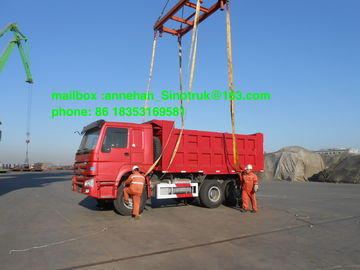 336hp Red Heavy Duty Dump Truck Sinotruk 18m3 Mid Lifting For 40t Load