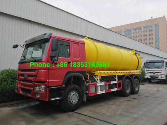 95km/H 17CBM 6x4 Sewage Suction Truck With Italy Pto Pump
