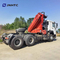 Factory Price Sinotruk HOWO 6x4 Tractor Truck With 10ton Folding Crane
