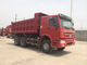 Red Color 336hp Sinotruk Howo Dump Truck With 10 Wheels And 18m3 Capacity