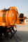 6 Wheels Sinotruk Sewage Suction Truck 266 Hp One Bed With 10 CBM Orange Tank