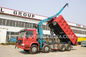 LHD 371HP 8×4 Tipper Truck Mounted Crane XCMG12 Tons For Traffic Accidents