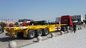 Goose Neck 3 Axle Low Bed Trailer Equipment , Low Bed Semi Trailer Yellow Color