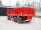 Red Heavy Duty Semi Trailers / 25 Tons Van 3 Axle Trailer With 12.00R20 Triangle Tyre