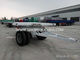 15 Tons Heavy Duty Semi Trailers , 8 Wheels 2 Axles Flatbed Truck Trailer