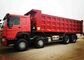 8×4 371HP Heavy Duty Dump Truck 32 Tons Load 30CBM Dump Box White Red Yellow Color