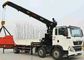 360 All Rotation Truck Mounted Knuckle Boom Cranes 10 Ton SQ10ZK3Q Red Color