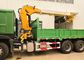 12T 6x4 Chassis Truck Mounted Boom Crane Of Sinotruk Howo7 Green Color