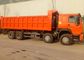 Four - Axle SINOTRUK 371 HP Heavy Dump Truck 8×4 50 Tons Loading 28CBM