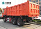 20CBM 13R22.5 Tubeless Tyre Sinotruk Howo 6x4 Dump Truck For Ghana In Orange