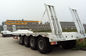 3 Axles 17m Hydraulic Flatbed Trailer For Loading Construction Machines
