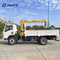 6 ton Crane truck 4x2 6wheels truck with straight arm crane HOWO light duty 3-8 ton cargo truck