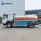 6 Wheel Aluminum Alloy Sinotruk Howo Tanker Truck 10000 Liters With Dispenser